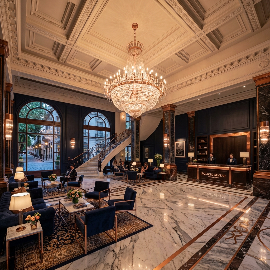 Lobby del Hotel Cielos del Plata