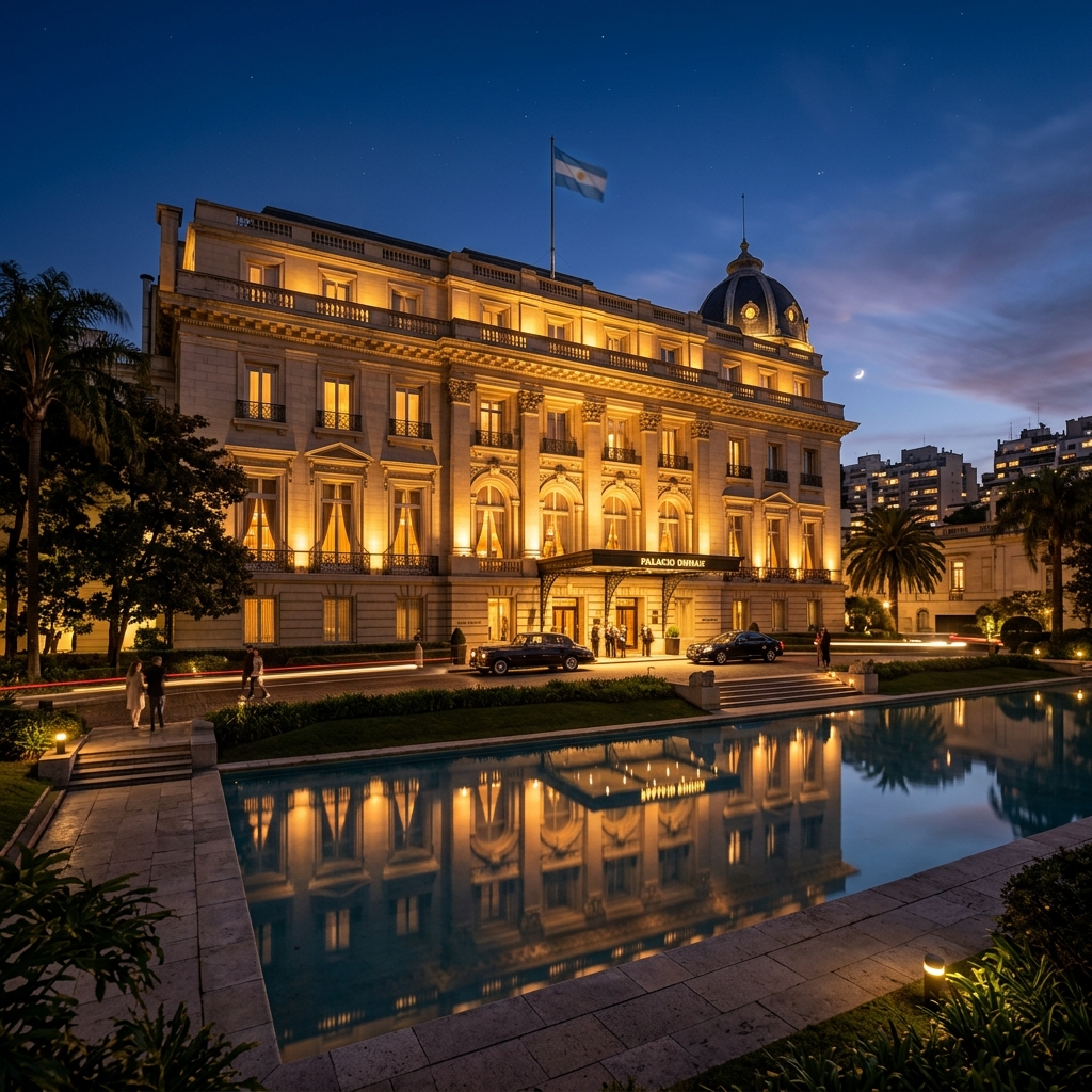 Hotel Cielos del Plata al atardecer en Buenos Aires